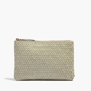 Madewell The Leather Pouch Clutch: Woven Edition NWT